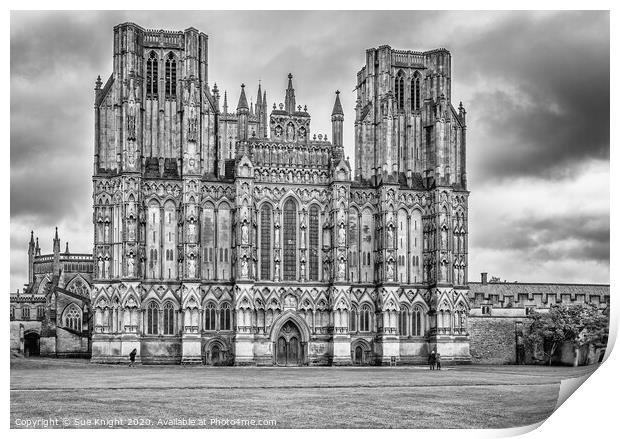 Wells Cathedral, Somerset Print by Sue Knight