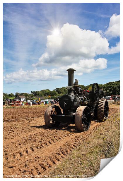 Ploughing Engine Margaret Print by Stephen Hamer