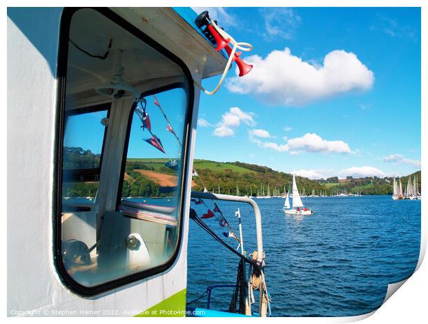 Navigating the River Dart Print by Stephen Hamer