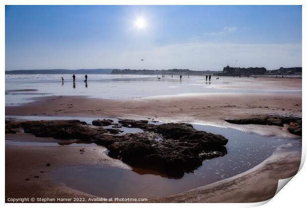 Sun Silhouettes and Sand#2 Print by Stephen Hamer