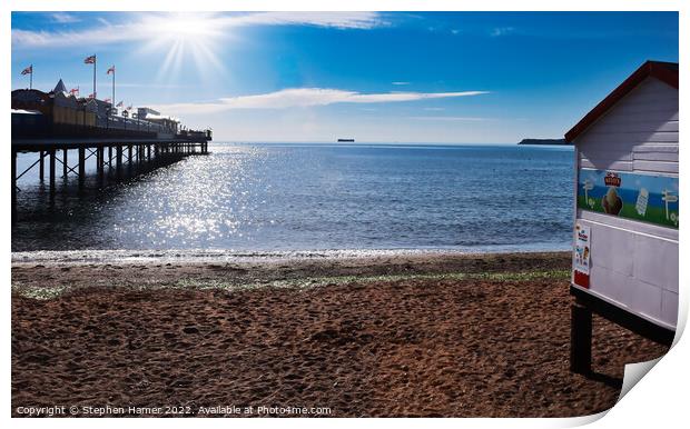 Paignton Pier and Tor Bay Print by Stephen Hamer