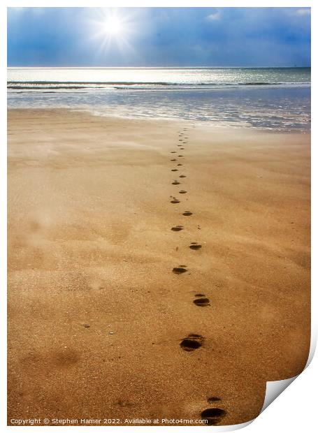 Footsteps Print by Stephen Hamer