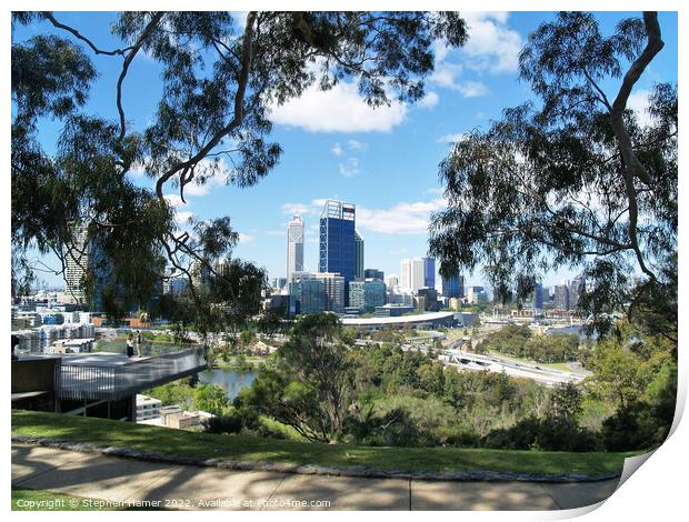 Perth City from Kings Park_ Print by Stephen Hamer