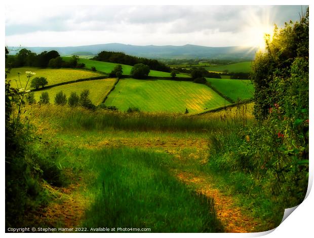 Devon/Dartmoor Sunset Print by Stephen Hamer