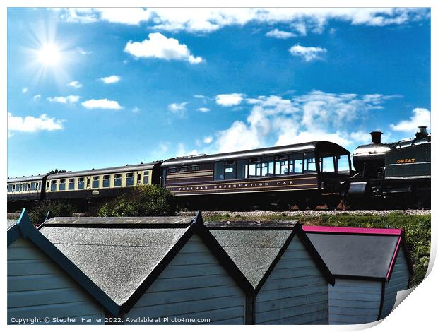 Majestic Steam Train Journey Print by Stephen Hamer