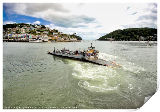 Dartmouth/Kingswear Ferries Print by Stephen Hamer