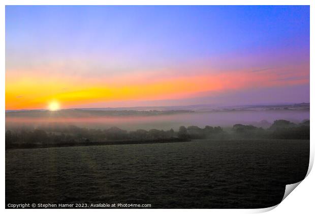 Enchanting Cornish Sunrise Print by Stephen Hamer