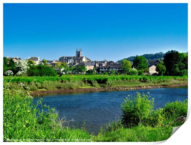 River Dart at Totnes Print by Stephen Hamer