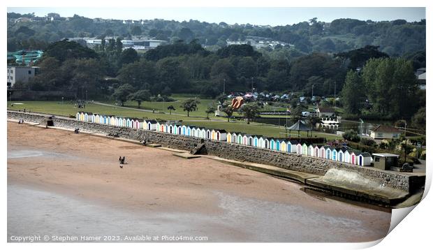 Goodrington Sands North Print by Stephen Hamer