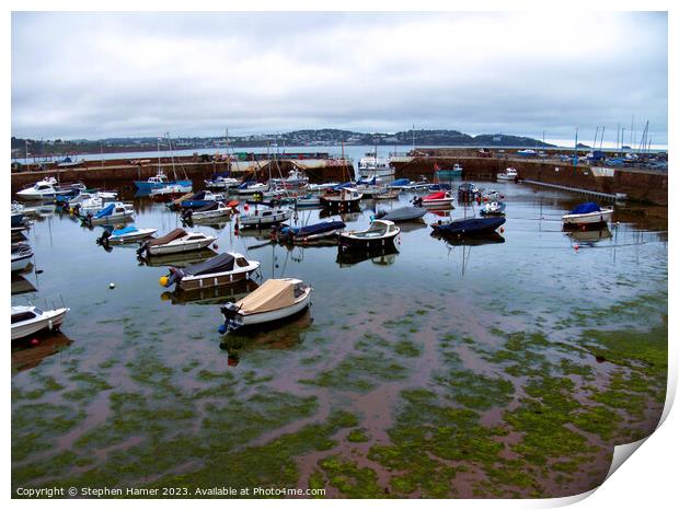 Incoming Tide Paignton Harbour Print by Stephen Hamer