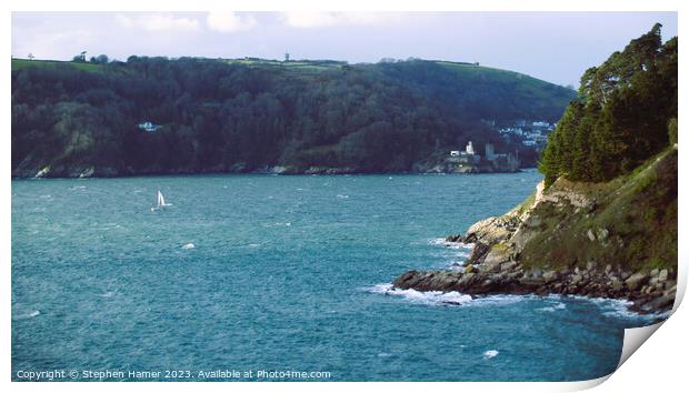 Sailing into The River Dart Print by Stephen Hamer