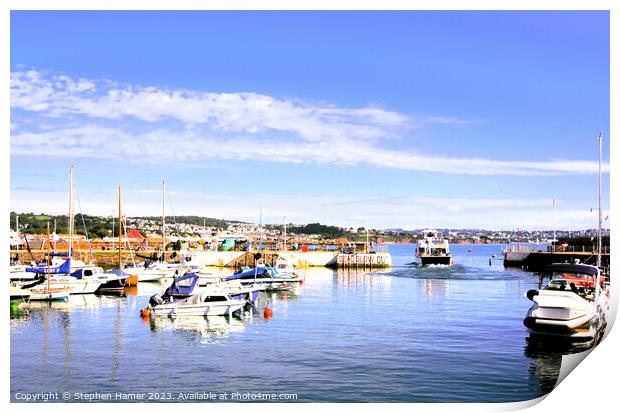 Tor Bay Ferry Print by Stephen Hamer