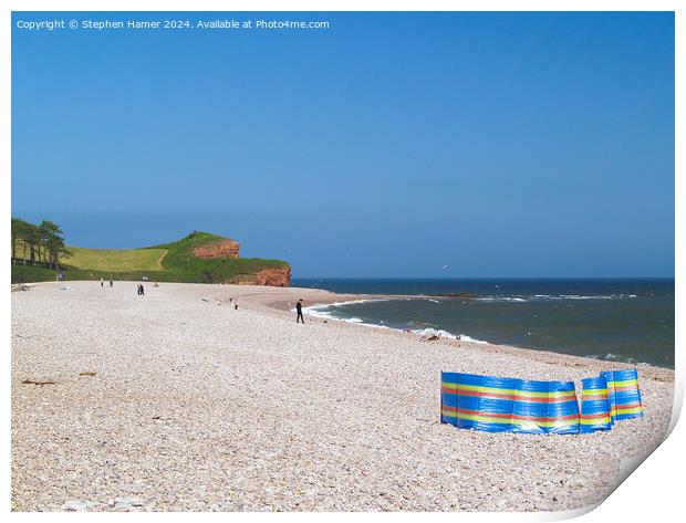 Budleigh Salterton Beach Print by Stephen Hamer