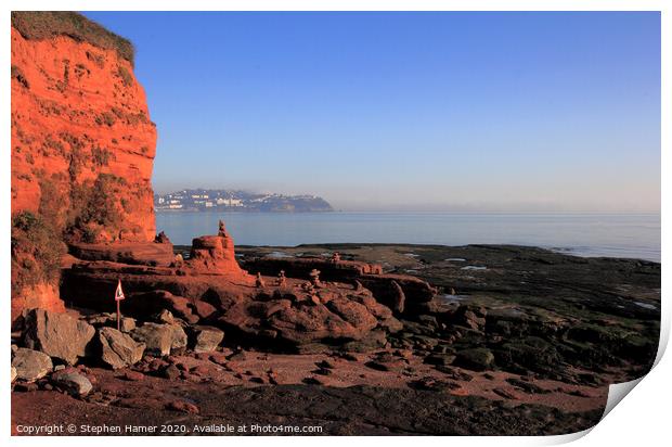 Majestic Red Sandstone Cliffs Print by Stephen Hamer