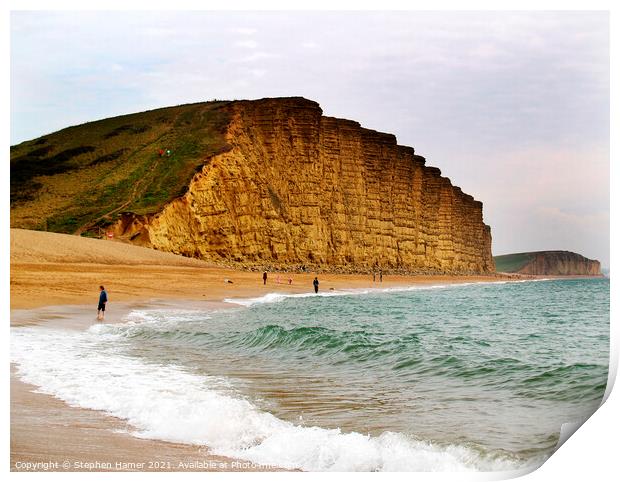 Jurassic Cliffs Print by Stephen Hamer