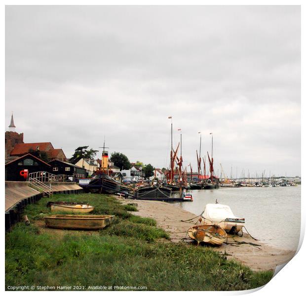 Maldon Quay Print by Stephen Hamer