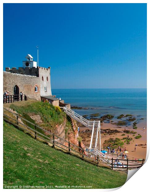 Jacobs Ladder Sidmouth Print by Stephen Hamer