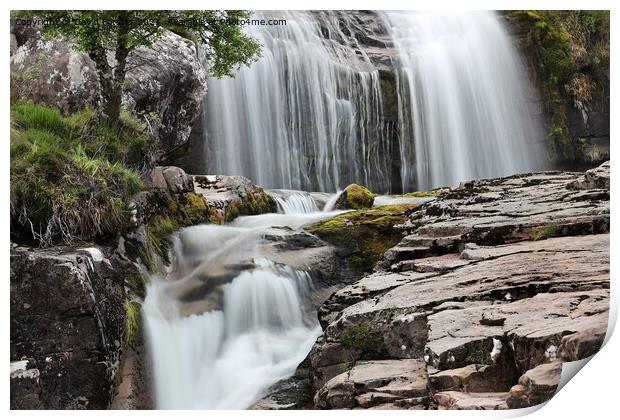 The Ardessie Falls near Dundonnell, NW Highlands, Scotland, UK Print by David Forster