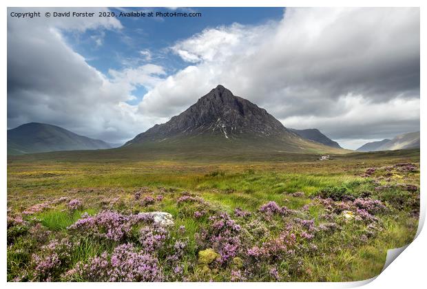 Clearing Summer Storm Buachaille Etive Mor Scotlan Print by David Forster
