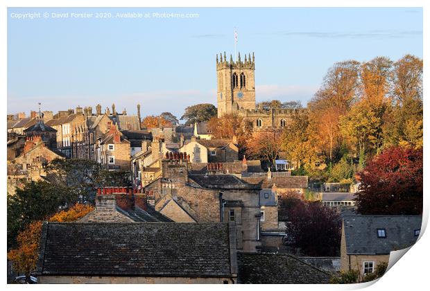 Barnard Castle in late Afternoon Light, County Durham, UK Print by David Forster