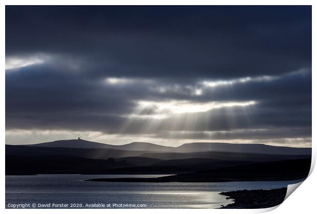 Spectacular North Pennine Light, Upper Teesdale, County Durham, UK Print by David Forster