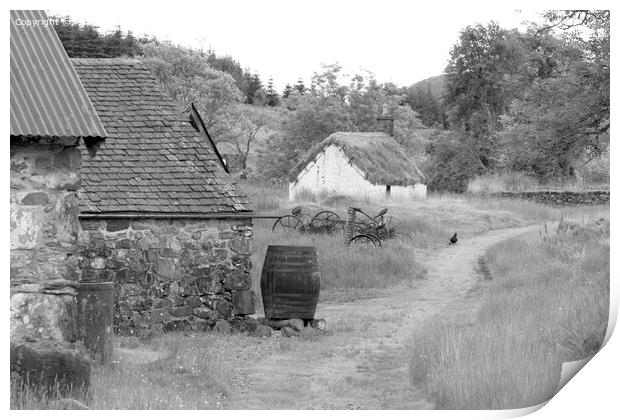 Yesterday's Farm preserved in monochrome Print by Richard Long