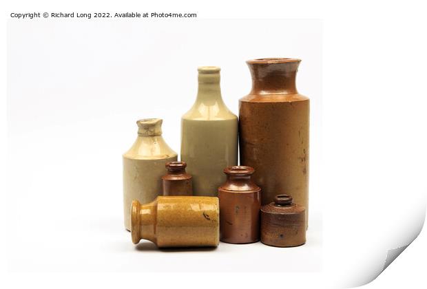  Antique Stoneware Bottles  Print by Richard Long