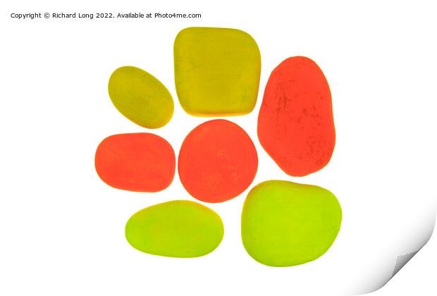 Painted Stones Print by Richard Long