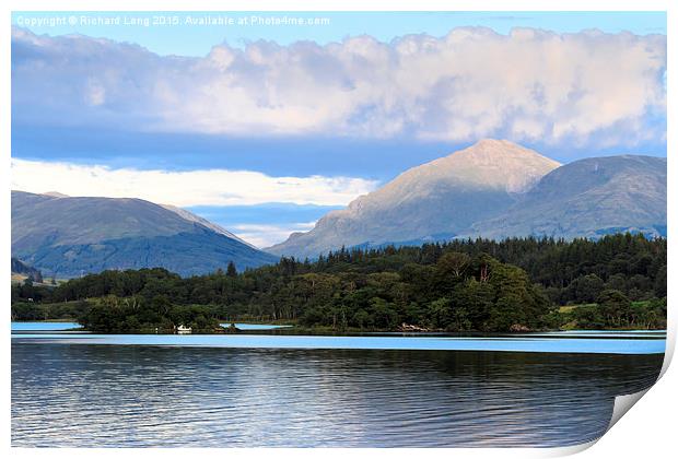 An evening view of Loch Awe  Print by Richard Long