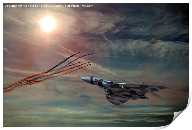  Tribute to the Vulcan Bomber Print by Richard Long