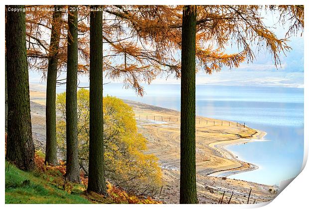  Low Water at the Derwent Reservoir Print by Richard Long