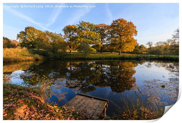 Golden Autumn Tranquility  Print by Richard Long