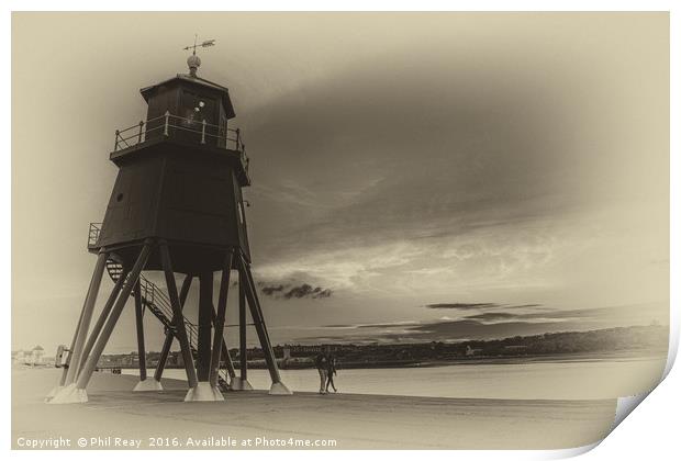 The old lighthouse Print by Phil Reay