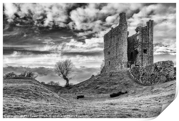 Brough Castle, Cumbria.  Print by Phil Reay