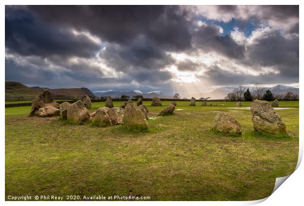 Castlerigg Stone Circle Print by Phil Reay