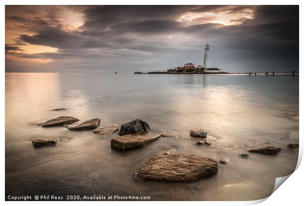 St Mary`s at sunrise Print by Phil Reay