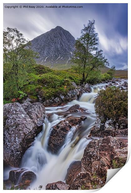 Waterfall in Glencoe Print by Phil Reay