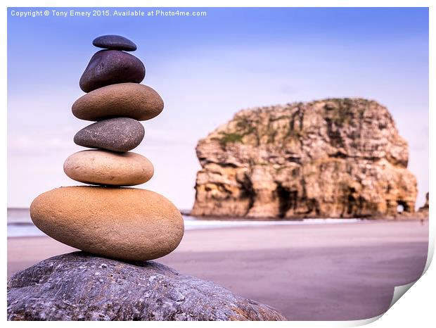  Marsden Rocks Print by Tony Emery