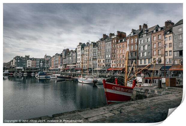 Honfleur Harbour Print by John Allsop