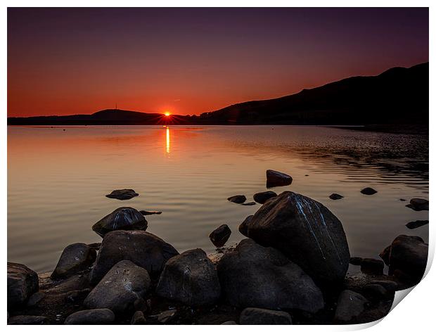  Sunset at Dovestone Print by David Schofield