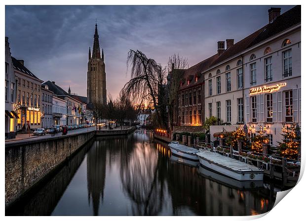  Christmas in Bruges Print by David Schofield