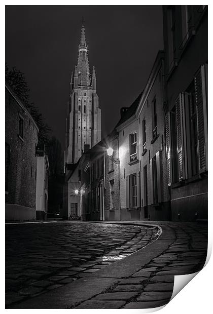 The Church of our Lady, Bruges Print by David Schofield