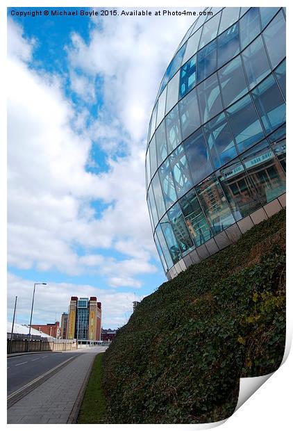  Gateshead Baltic and Sage Print by Michael Boyle