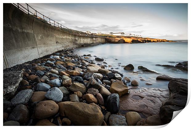 Milky water at newbiggin Print by christopher gould