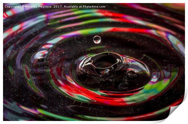 water drop ripples Print by Amanda Peglitsis