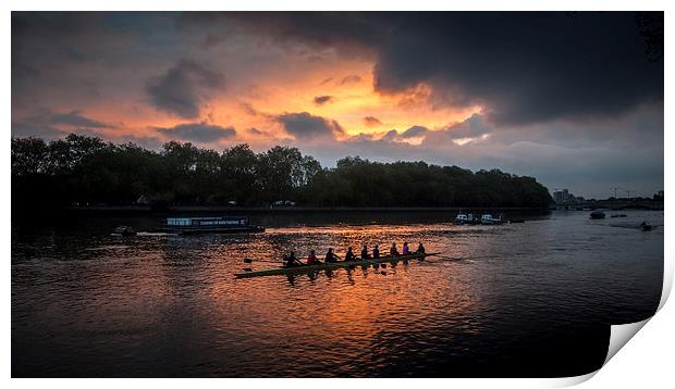  Sunrise over the River Thames in Putney Print by Colin Evans