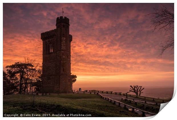 Leith Hill Tower Print by Colin Evans