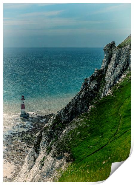 Beachyhead lighthouse Print by Gary Schulze