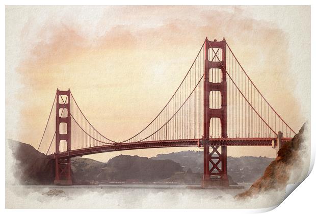 Golden gate bridge Print by Gary Schulze