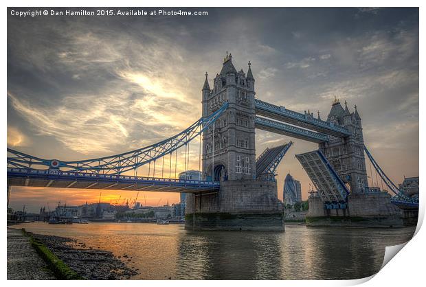 Tower Bridge at sunset Print by Dan Hamilton
